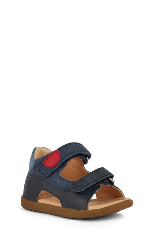 Geox Kids' Macchia Sandal In Navy/light Blue