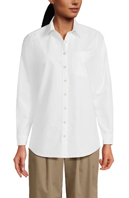 Shop Lands' End Oxford Shirt In White