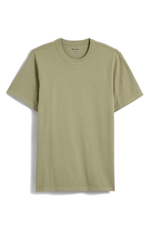 Madewell Allday Garment Dyed Cotton T-shirt In Weathered Sage