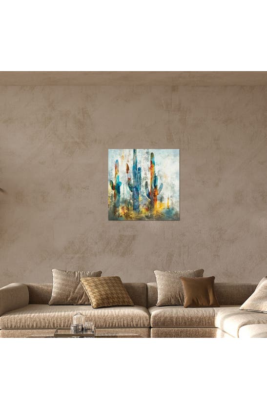 Icanvas Saguaro Forest Canvas Artwork In Blue Desert