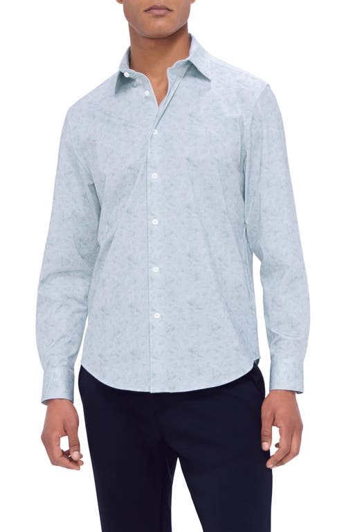 Shop Bugatchi James Ooohcotton® Floral Print Button-up Shirt In Sage