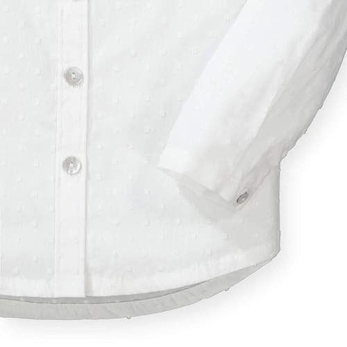 Hope & Henry Baby Girls' Peter Pan Collar Top, Infant In White