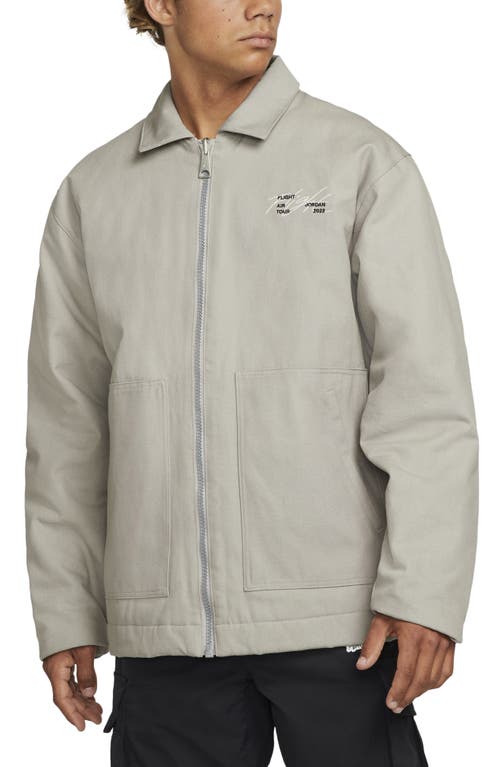 Shop Jordan Flight Heritage Reversible Jacket In Enigma Stone/light Brown