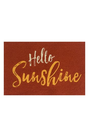 R16 Home Hello Sunshine Doormat In Dark Citrus