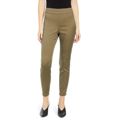 Tinsel High Waist Sateen Ankle Leggings, 7 - Green