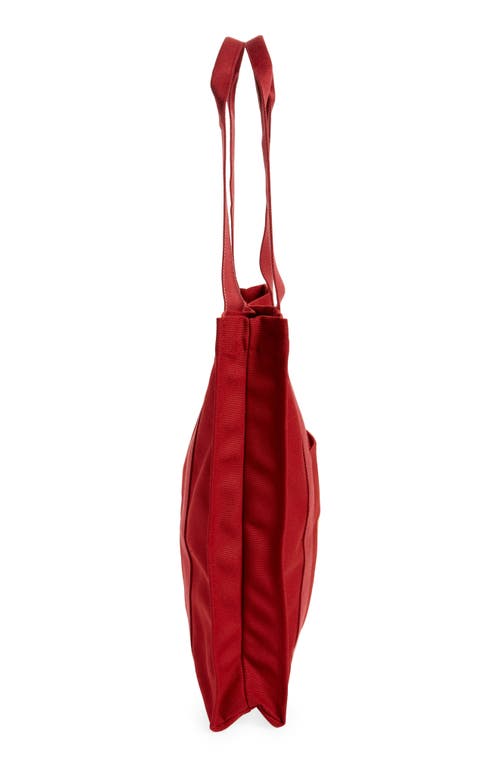 Goodee Bassi Recycled Pet Canvas Market Tote In Red