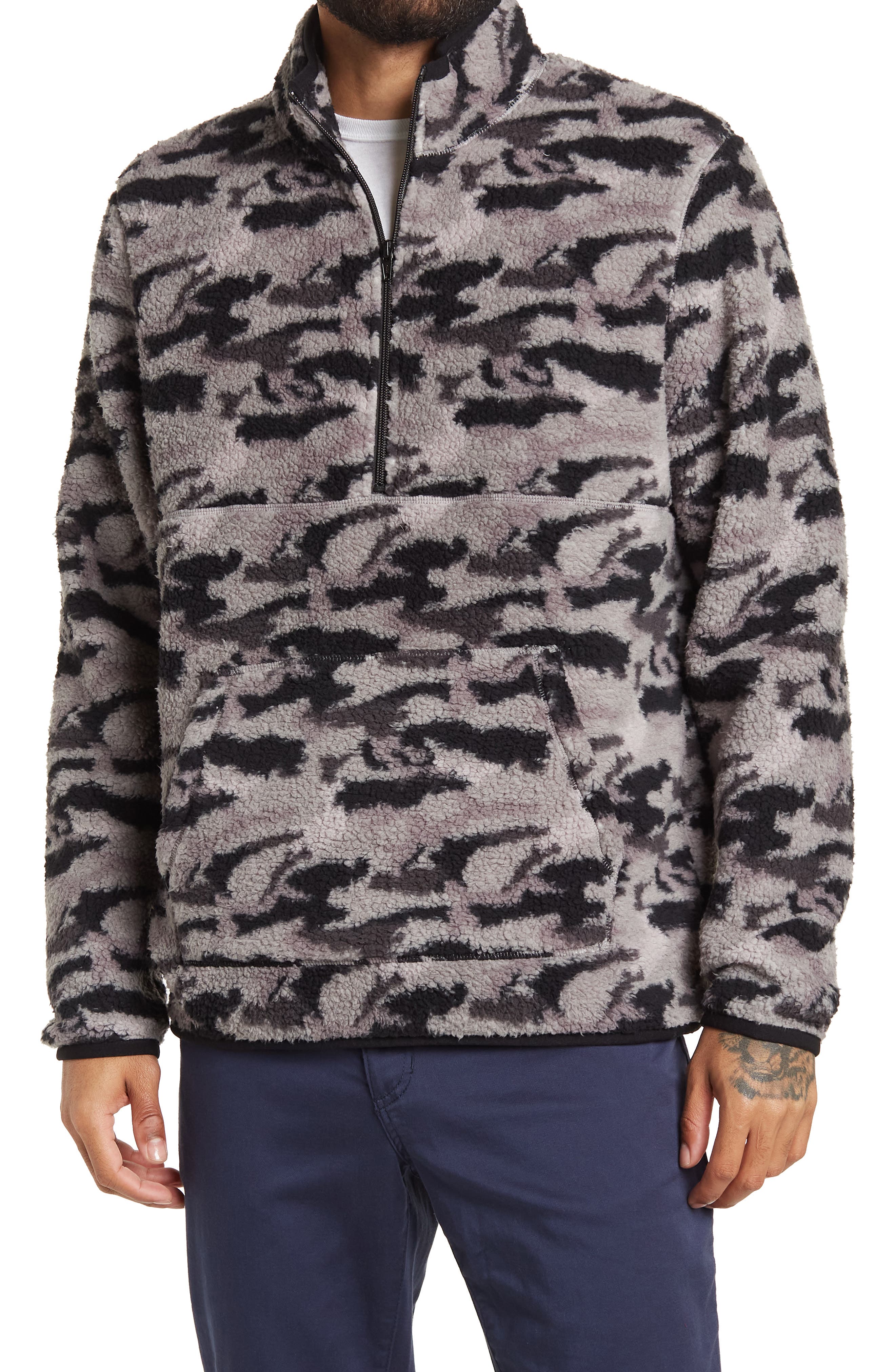 camo shearling jacket