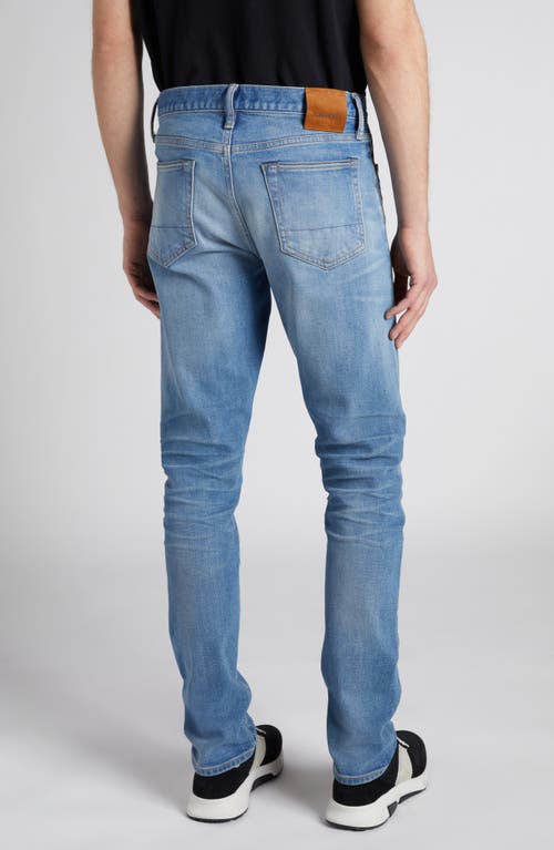 Shop Tom Ford Stretch Denim Slim Fit Jeans In Washed Blue