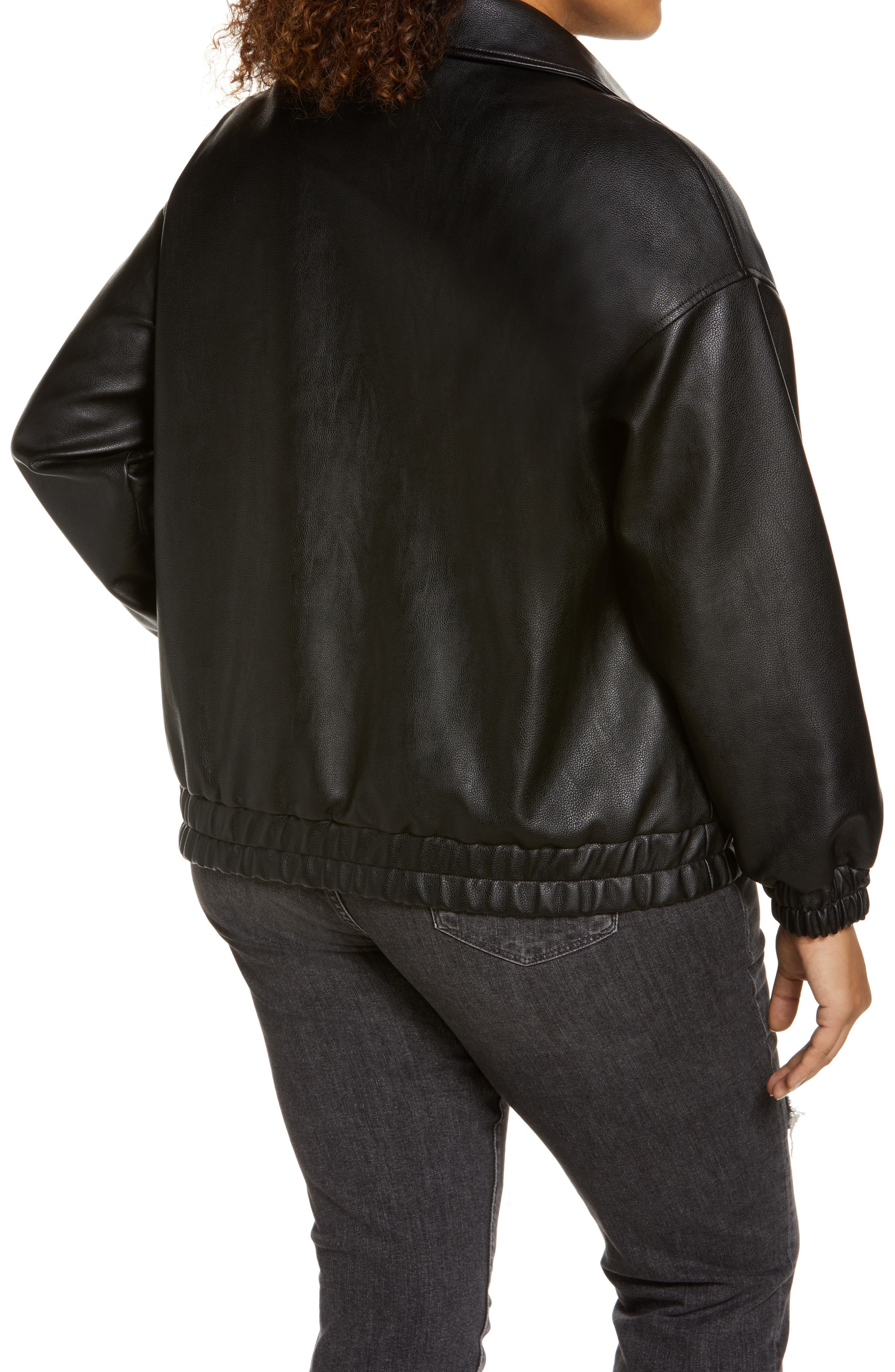 levi's black leather jacket womens