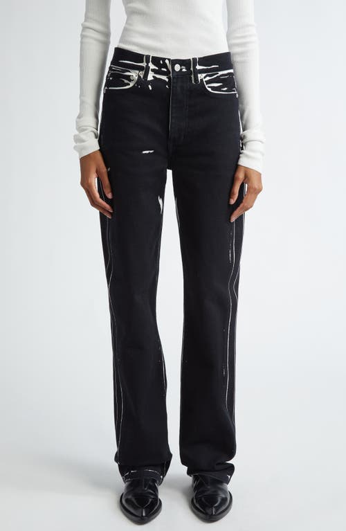 Shop Proenza Schouler Ryman Two-tone Jeans In Black Multi