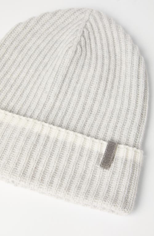 Shop Brunello Cucinelli Knit Beanie In Fog