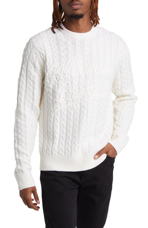 Billionaire Boys Club Signature Appliqué Sweater in Gardenia at Nordstrom, Size Small