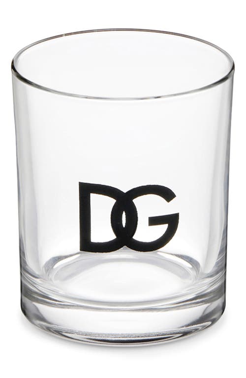 Shop Dolce & Gabbana Dolce&gabbana Dg Logo Set Of 2 Water Glasses In Natural