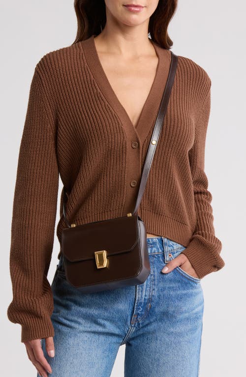 Shop Rag & Bone Small Max Leather Crossbody Bag In Dark Espresso