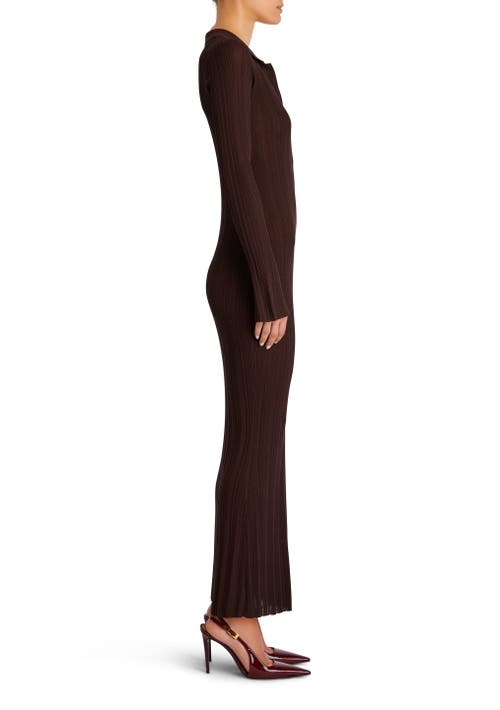 Shop Ser.o.ya Azula Rib Knit Maxi Dress In Ash Brown