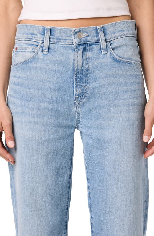 Hudson Jeans Rosalie High Waist Raw Hem Wide Leg Jeans In Alki