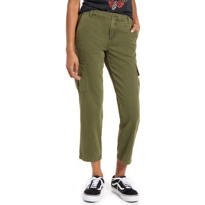 Blanknyc Garment Dye Twill Cargo Pants, Green