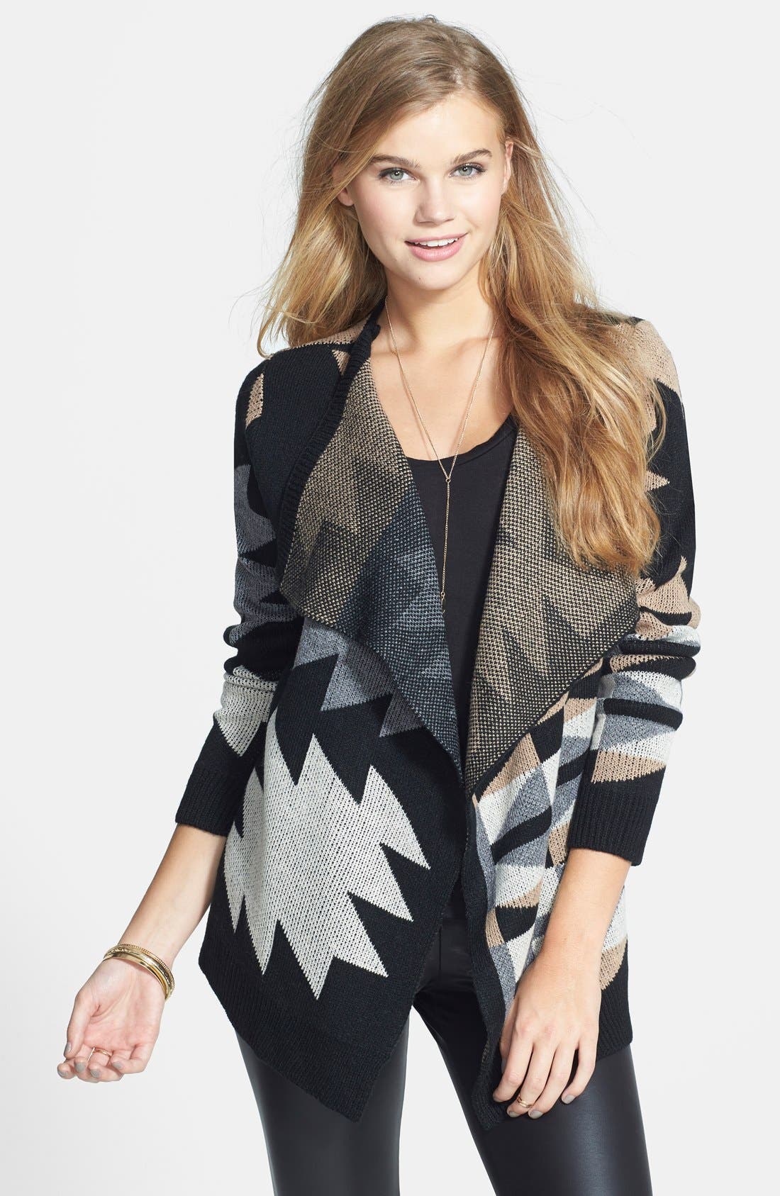 woven heart cardigan