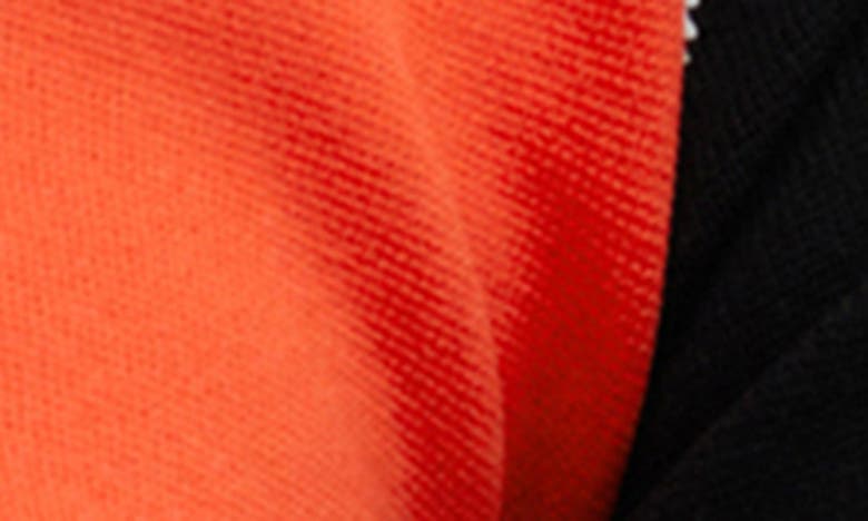 Shop Mango Colorblock Point Collar Zip Cardigan In Red