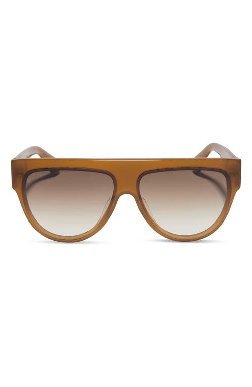 Georgie 58mm Gradient Shield Sunglasses in Brown Gradient