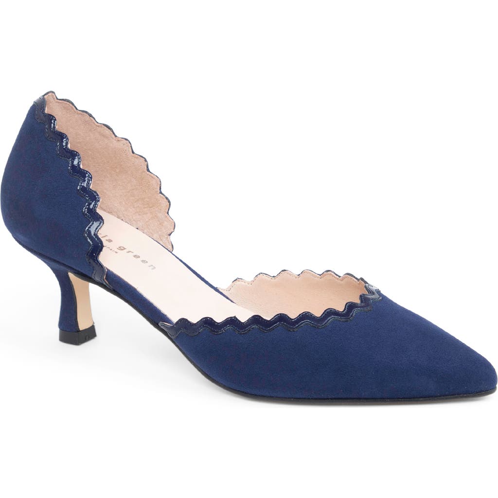 Patricia Green Olivia D'orsay Kitten Heel Pump In Navy