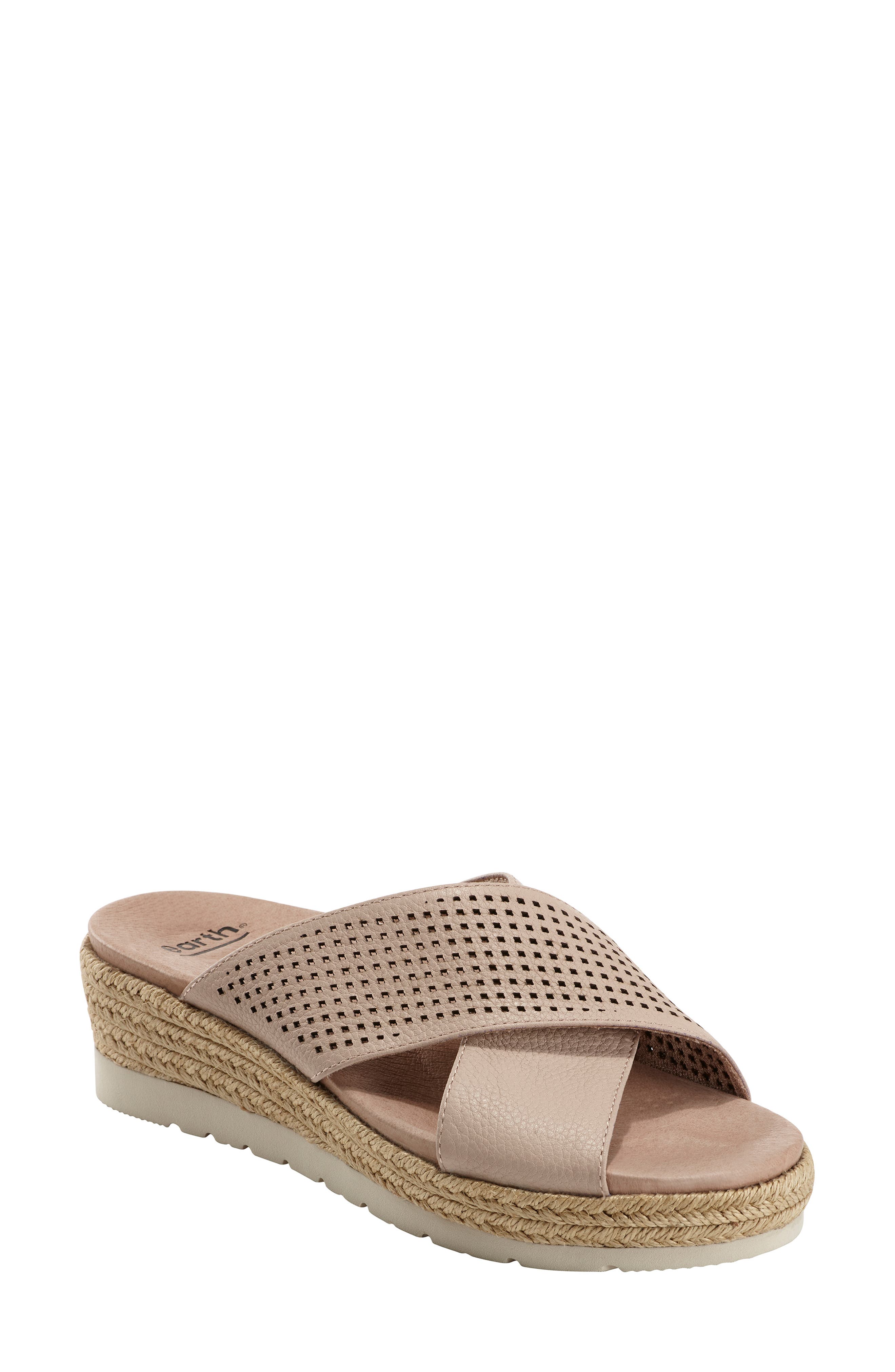 Earth Marigold Espadrille Slide Sandal, Beige