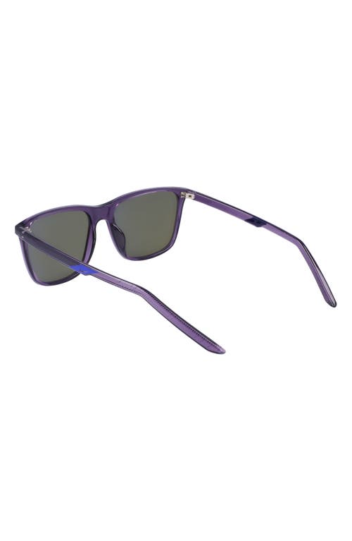 Nike State 55mm Mirrored Square Sunglasses In Canyon Purple/violet Mirror