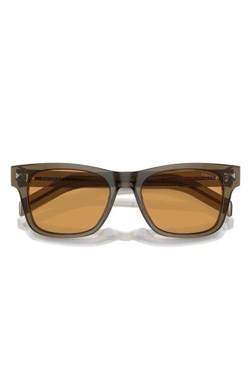 Prada 55mm Rectangular Sunglasses in Brown at Nordstrom