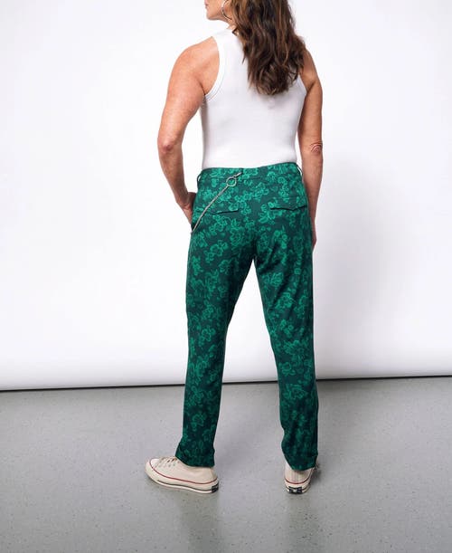 Shop Wildfang The Empower Trouser In Blossom Forest/emerald