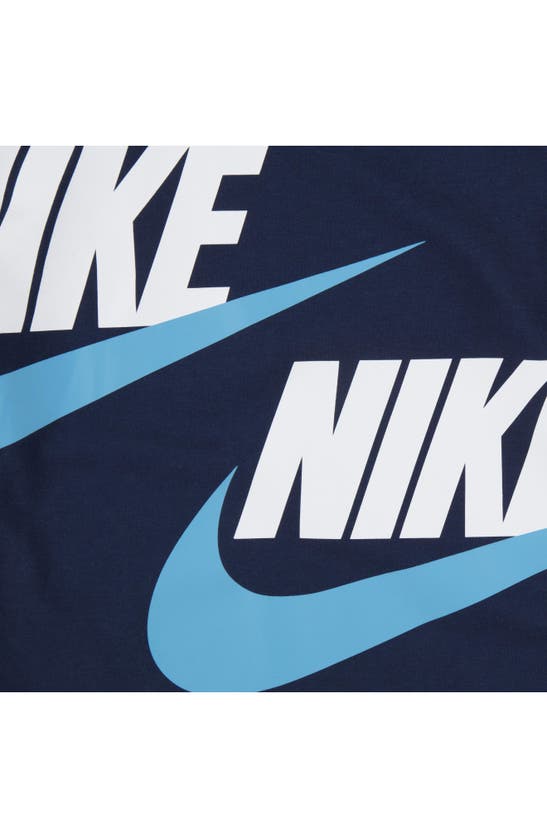 Nike Kids' Split Futura T-shirt & Shorts Set In Baltic Blue