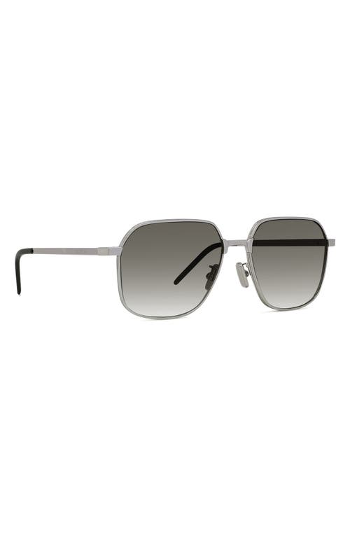 Shop Givenchy Gv One 56mm Square Sunglasses In Shiny Palladium/gradient