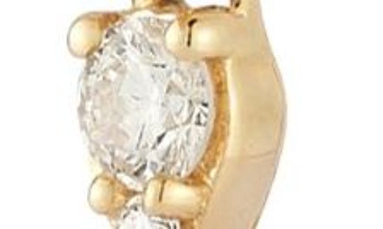 Shop Dana Rebecca Designs Sophia Ryan Diamond Drop Huggie Hoop Earrings In Yellow Gold/ Diamond