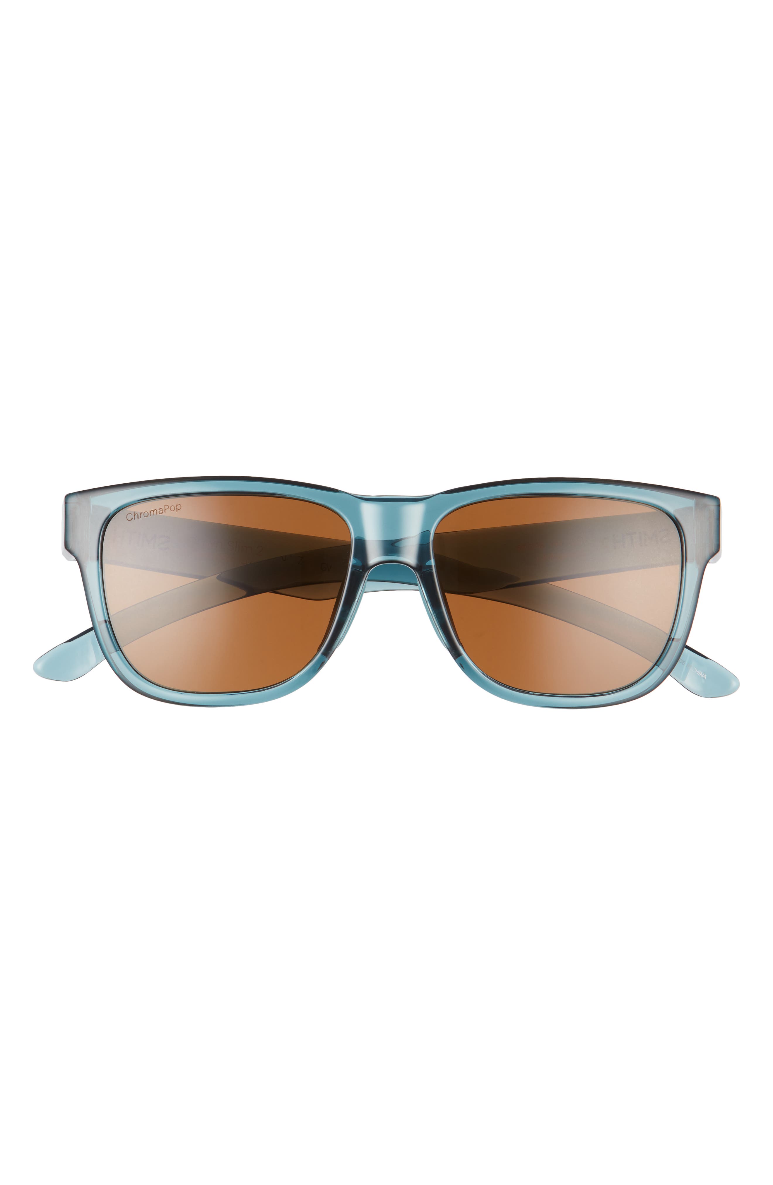Smith Lowdown 2 Slim 51mm Polarized Sunglasses In Crystal Stone Green/brown