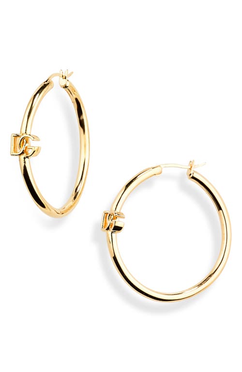 Dolce & Gabbana Creole DG Logo Hoop Earrings in Zoo00 Oro at Nordstrom