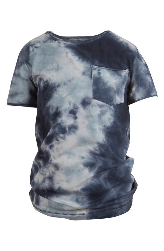 Appaman Kids' Concert Tie Dye Pocket T-shirt In Navy Tie Dye