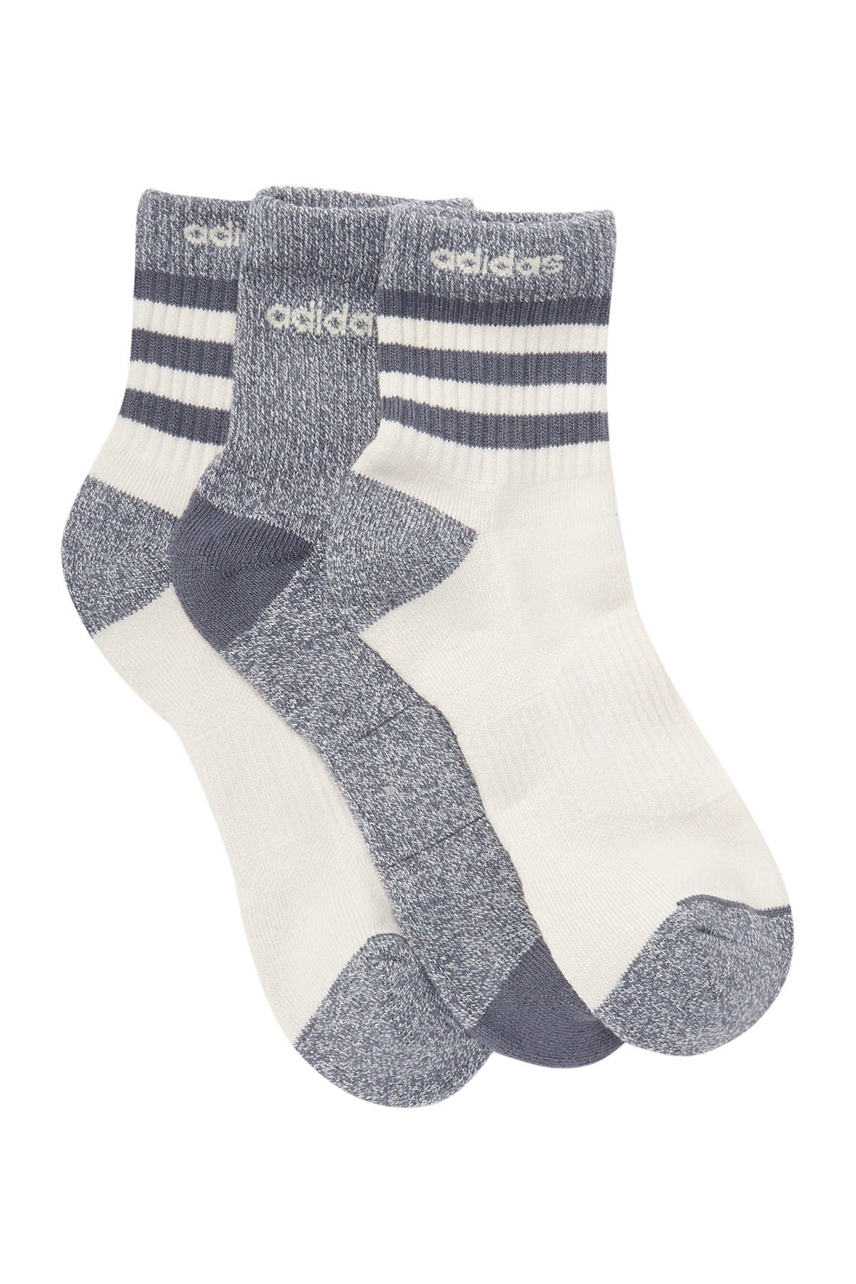 3-Stripe High Quarter Socks - Pack 