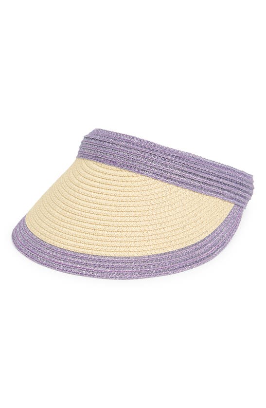 Shop Capelli New York Kids' Woven Visor In Lilac