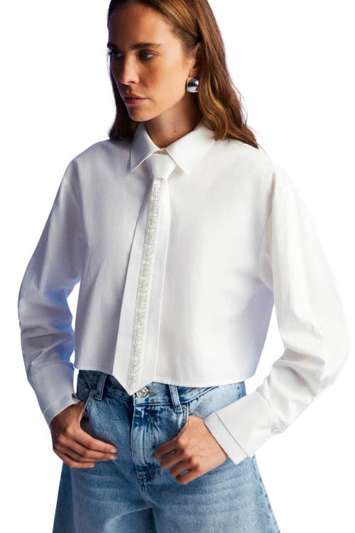 Nocturne Shirt With Tie Detail In White