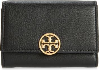 Kira Pebbled Medium Flap Wallet: Women's Designer Wallets | Tory Burch