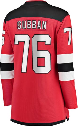 Youth P.K. Subban Red New Jersey Devils Player Name & Number