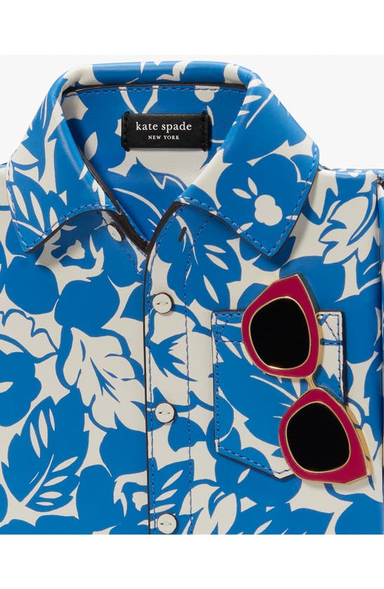 Shop Kate Spade New York Playa Floral Print Leather Crossbody Bag In Summer Night Multi