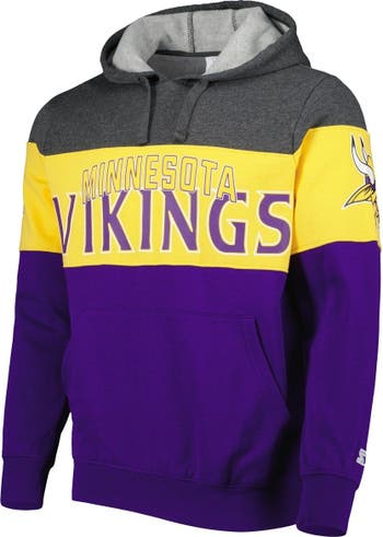 STARTER Men's Starter Purple/Heather Charcoal Minnesota Vikings Extreme  Pullover Hoodie