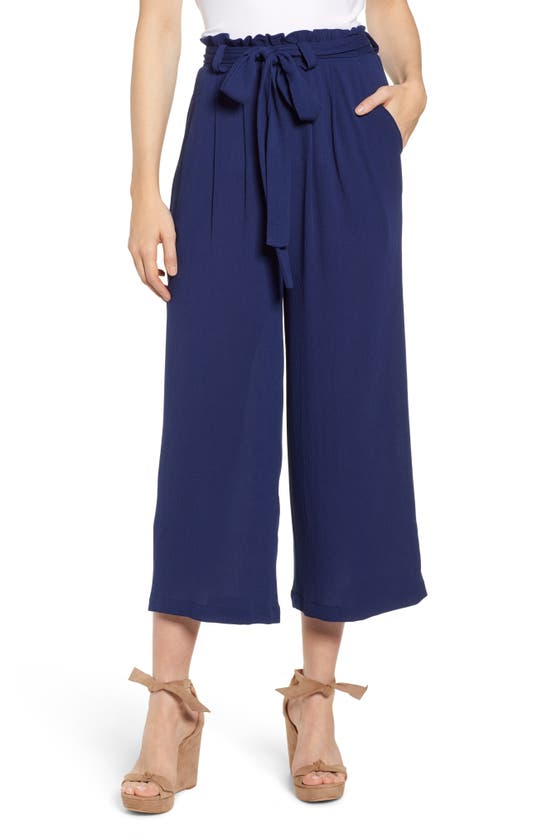 Gibsonlook Gibson X Hi Sugarplum! Sedona Wide Leg Ankle Pants In Chambray Solid