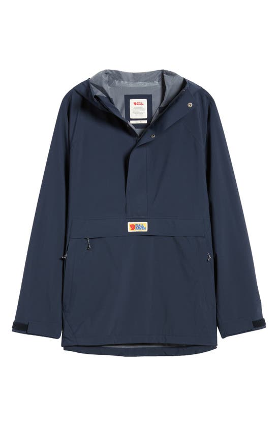 Shop Fjall Raven Vardag Water Repellent Anorak In Dark Navy