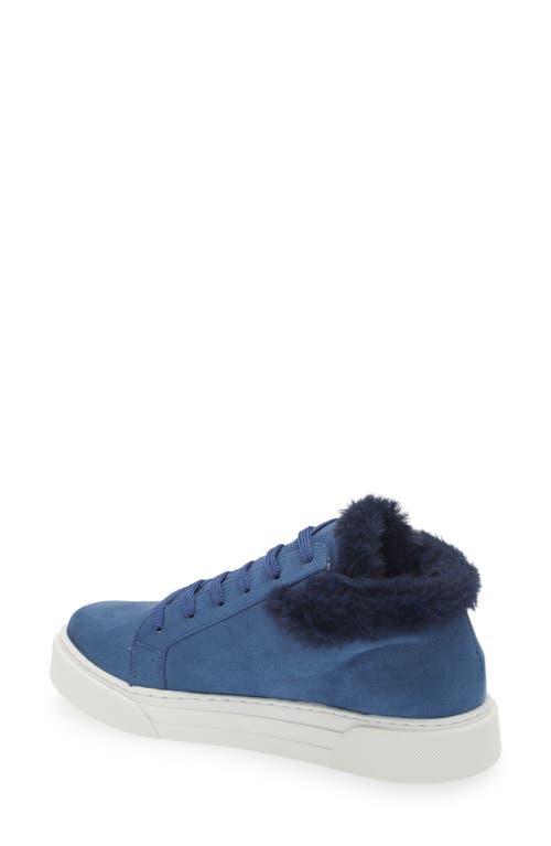 Love Rio Debbie Faux Fur Zip Sneaker In Blue