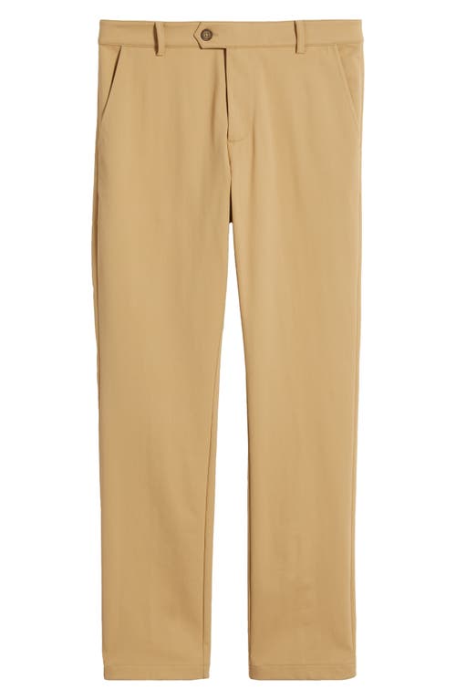 Shop Mizzen + Main Mizzen+main Upton Flat Front Chinos In Khaki Solid