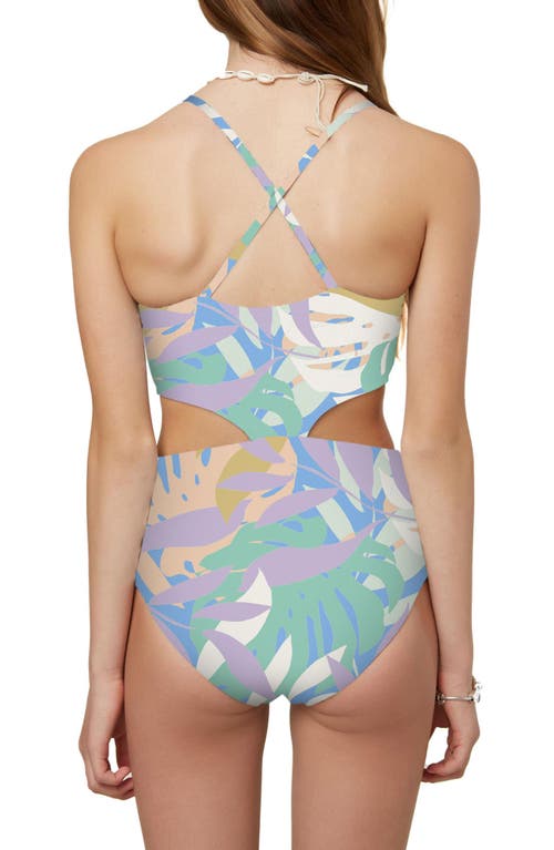 Shop O'neill Kids' Knot Front One-piece Swimsuit In Retro Blue 1