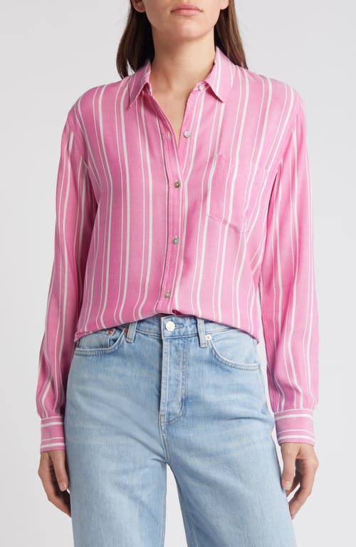 Rails Gaia Stripe Button-up Shirt In Berry Stripe