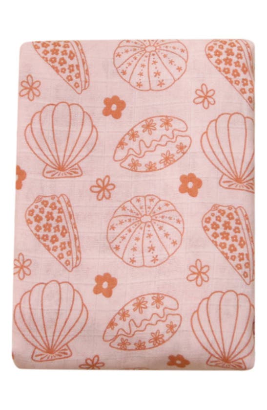 Shop Coco Moon Shell-abrate Swaddle Blanket In Pink
