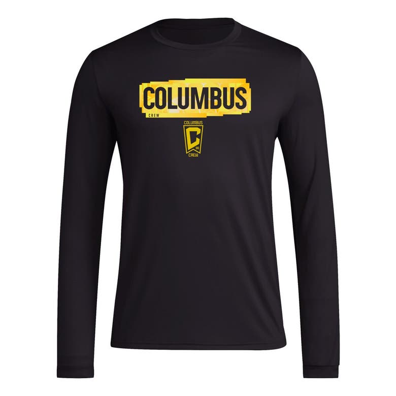 Shop Adidas Originals Adidas Black Columbus Crew Local Pop Aeroready Long Sleeve T-shirt